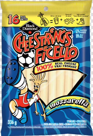Mozzarella Cheestrings   Black Diamond Cheestrings Calories  HD Png Download