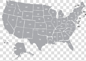Transparent Map Of The Us Png   Compact Nursing States 2019  Png Download