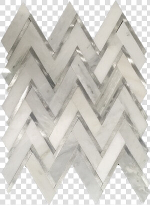 Pearl White Herringbone With Silver Aluminum Mosaic   Herringbone Tile Gray White Silver  HD Png Download