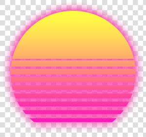 Retrowave Sun With Alpha Background Vaporwave Png   Sol Retro Wave Png  Transparent Png