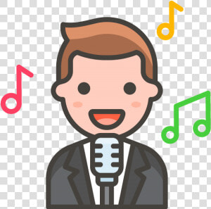 Man Singer Png Transparent Emoji   Sing Png Icon  Png Download