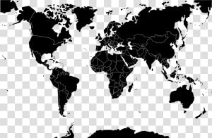World Map Vector Png   World Map Vector Borders  Transparent Png