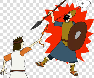 Transparent David And Goliath Clipart   Cartoon  HD Png Download