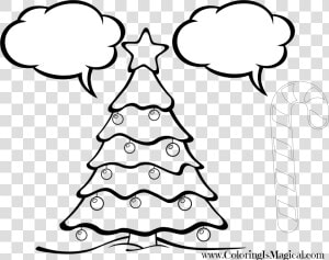 Christmas Tree Clipart Coloring   Merry Christmas Tree Drawing  HD Png Download