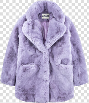 Sophie Lavender Faux Fur Coat  HD Png Download