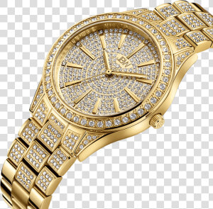 Cristal 34   Rose Gold Diamond Watch  HD Png Download