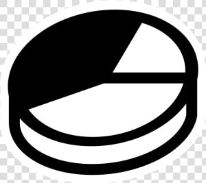 Mono Chart Pie 3d Clip Arts   Pie Chartclipart Black And White  HD Png Download