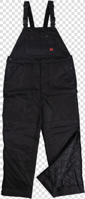 Tough Duck Mens Poly Oxford Lined Overalls Black Front   Women Gray Bib Overalls  HD Png Download