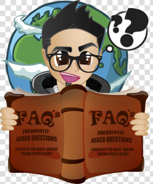 Cash Home Buyers Hub Guy Reading Faq   Cartoon  HD Png Download