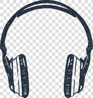 Drawn Headphone Hipster   Headphones Drawn  HD Png Download