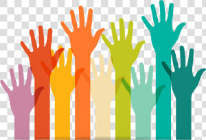 Hands Raised Transparent Background   Png Download   Reaching Hands Vector  Png Download