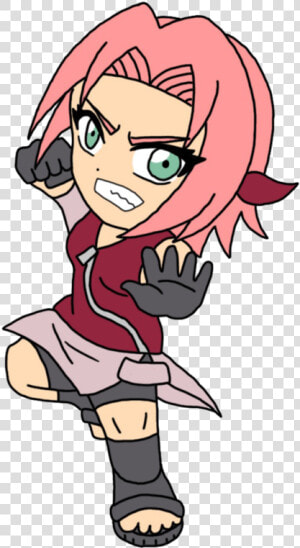 Kartun Sasuke Sakura Chibi  HD Png Download