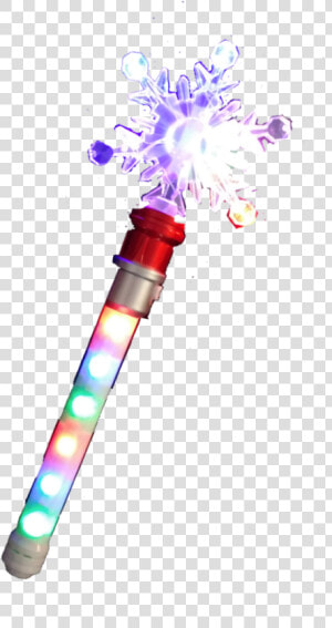 Spinning Snowflake Wand With Light Handle   Illustration  HD Png Download