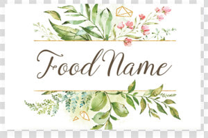 Watercolor Baby Shower Food Tent Cards By Littlesizzle  HD Png Download