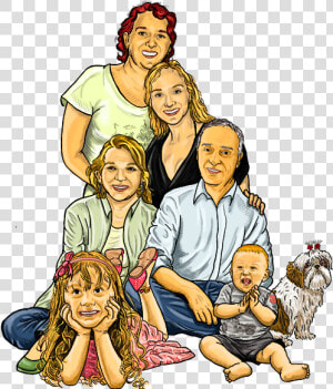 Clip Art Desenhando Arte Caricatura Ilustra   Desenho Png De Família  Transparent Png