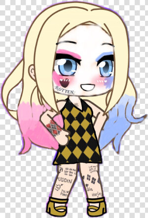  harleyquinn  club  gachalife  cute  dress  suicidesquad   Cute Harley Quinn Drawing  HD Png Download