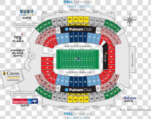 Gillette Stadium Seating Map  HD Png Download