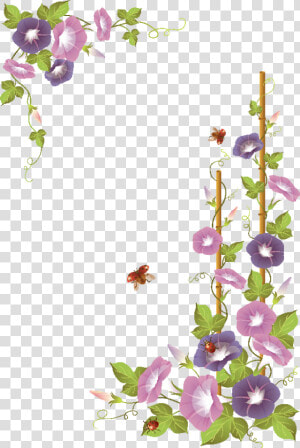 Bordes Caratulas De Flores  HD Png Download