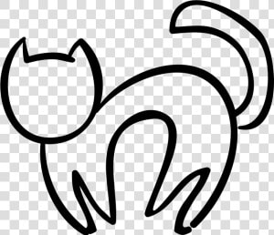 Halloween Cat Outline   Halloween Outline Png  Transparent Png