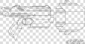 Transparent Nerf Bullet Png   Gun Templates With Measurements  Png Download