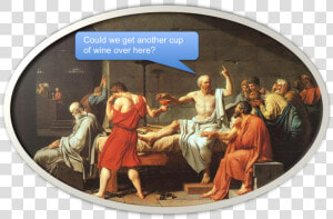 Ordering Wine   Death Of Socrates Painting  HD Png Download