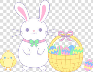 Bunnies Basket Frames Illustrations  HD Png Download