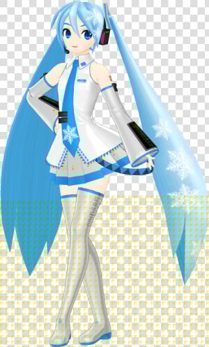 Snow Miku Mmd Model  HD Png Download