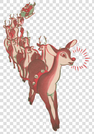 Vintage Rudolph The Red Nosed Reindeer Sheet Music   Vintage Rudolph Red Nosed Reindeer Clipart  HD Png Download