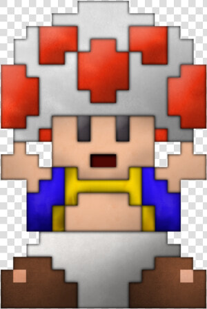 Real Life 8 Bit Toad By Brulescorrupted d6fmwhr   Super Mario Bros 1 Toad  HD Png Download
