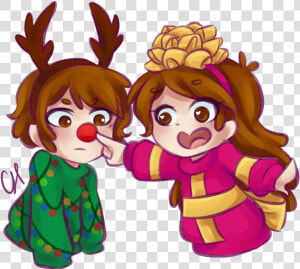 Holiday Sweaters By Cairolingh   Dipper And Mabel Christmas  HD Png Download