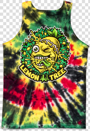 Rasta Tie Dye Lemon Tree Tank Top   Png Download   Active Tank  Transparent Png