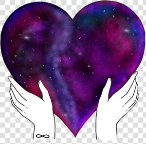 Heart Earth Moon Sky Infinity Love Hands Hand Freetoedi   Drawing Heart With Earth  HD Png Download