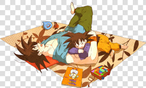 Son Gokuu And Son Goten Drawn By 20cal   Cartoon  HD Png Download