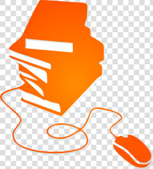 Books And Mouse Orange Silhouette Clip Arts   Bachpan Banao  HD Png Download