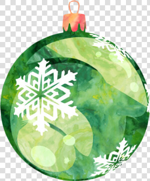  esfera  navidad   Watercolor Christmas Ornament Clipart  HD Png Download