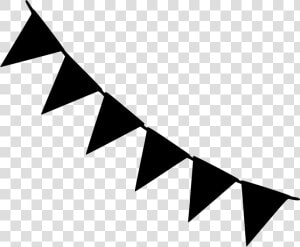 Transparent Free Triangle Banner Clipart   Party Banner Black And White Png  Png Download