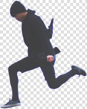 Image2   Man In Black Jumping  HD Png Download