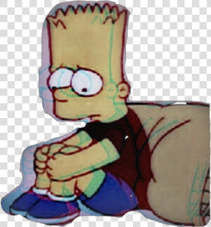   sad bartsimpson  bart simpsons  sadboy  lol 🖤 cute   Depressing Sad Simpsons Edits  HD Png Download