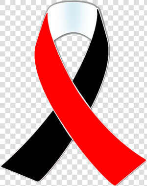 Transparent Black Ribbon Png   Red And White Ribbon Meaning  Png Download