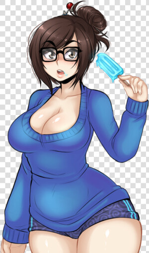 Overwatch Hair Clothing Human Hair Color Cartoon Joint   Overwatch Sexy Mei Transparent  HD Png Download