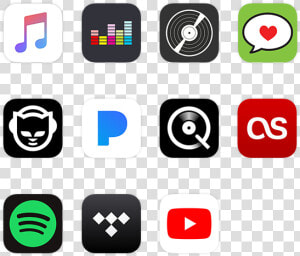 Music Streaming Icons Png  Transparent Png