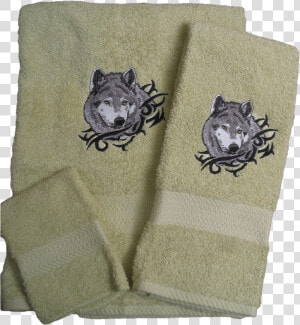 Wolf Head Bath Towel Set   Wolf Tribal  HD Png Download