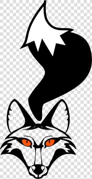 Fox In Black   Arctic Fox Vector Clipart  HD Png Download