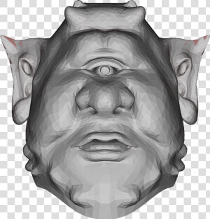 Low Poly Ogre Head   Drawing  HD Png Download