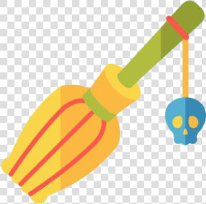 And Broom Magic Cartoon Skull Free Download Png Hq   Weapon  Transparent Png