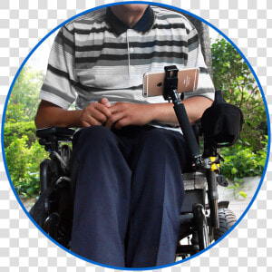 Iphone Clamp Mount   Wheelchair Iphone Holder  HD Png Download
