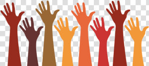 Diversity Hands Of Different Colours Reaching Skyward   Congregation Meeting  HD Png Download