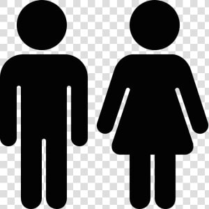 Free Icon Download Bathroom Couple Female Girl   Male Female Silhouette  HD Png Download