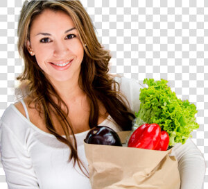 Girl Buying Vegetables And Fruits  HD Png Download