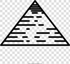 Egyptian Pyramid Coloring Page   Black Return Product Icon  HD Png Download